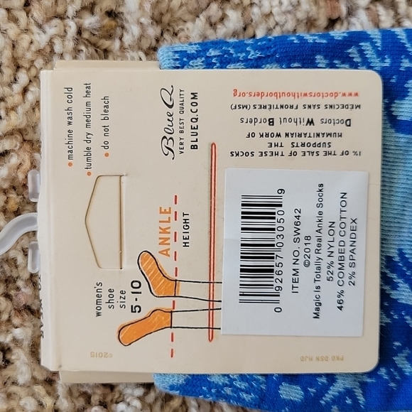 Blue Q women's sock, nwt - Picture 2 of 2